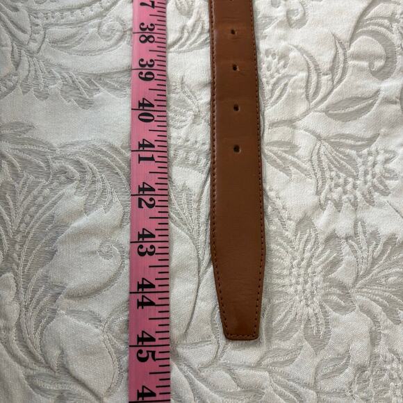 J CREW Leather Belt Men's Saddle Tan Sz36 Granola Cowboy Rustic Western Southern - Picture 9 of 10